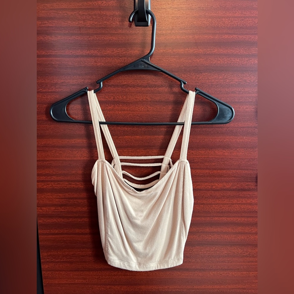 Elegant Cream Strappy Women's Top